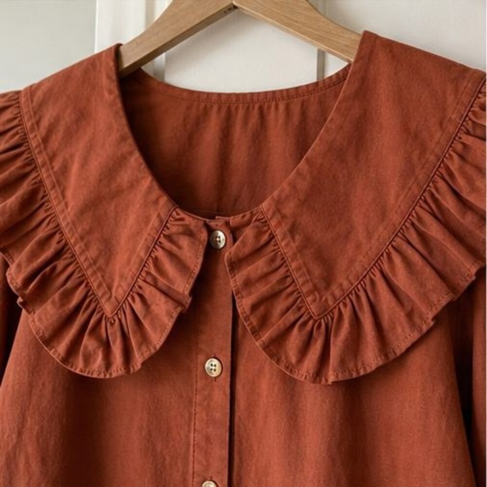 Cream Pleated Blouse - Picture 4 of 6